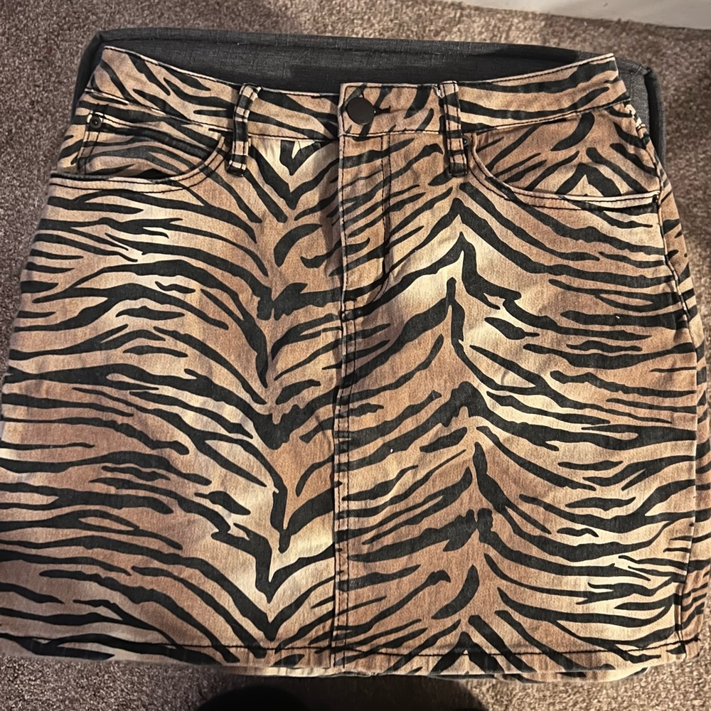 Tiger Print Skirt